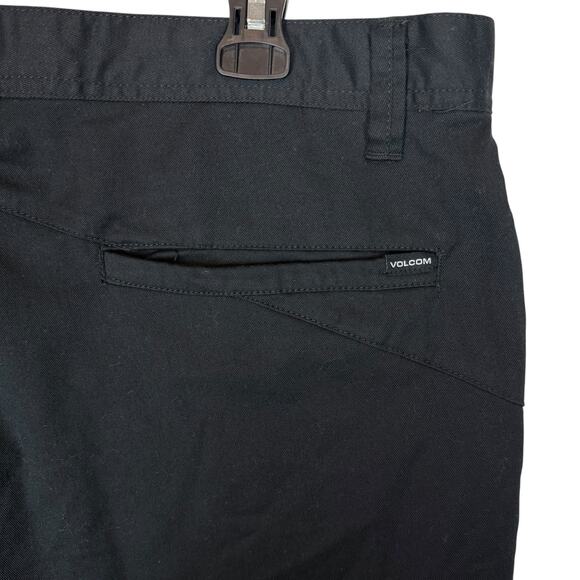 Volcom Chino Pants Men's 40 Black Stretch High-Rise Flat Front Classic - Picture 8 of 15